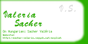 valeria sacher business card